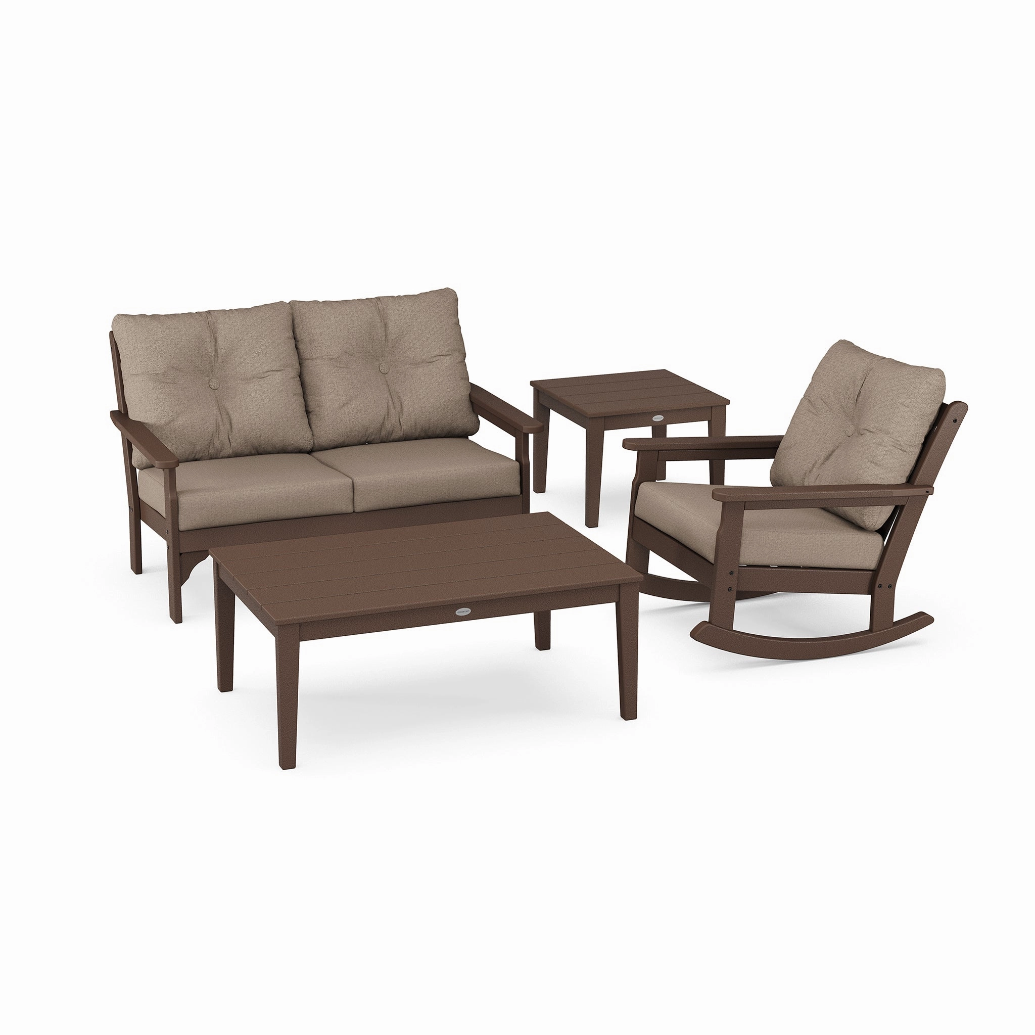 POLYWOOD Vineyard 4-Piece Deep Seating Rocker Set