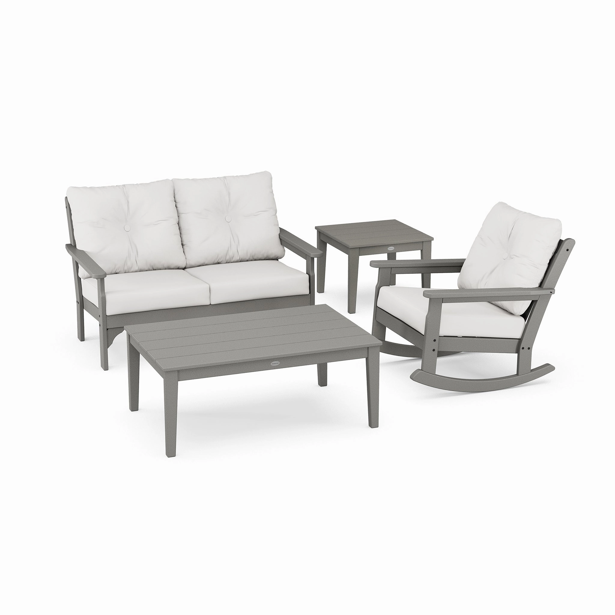 POLYWOOD Vineyard 4-Piece Deep Seating Rocker Set