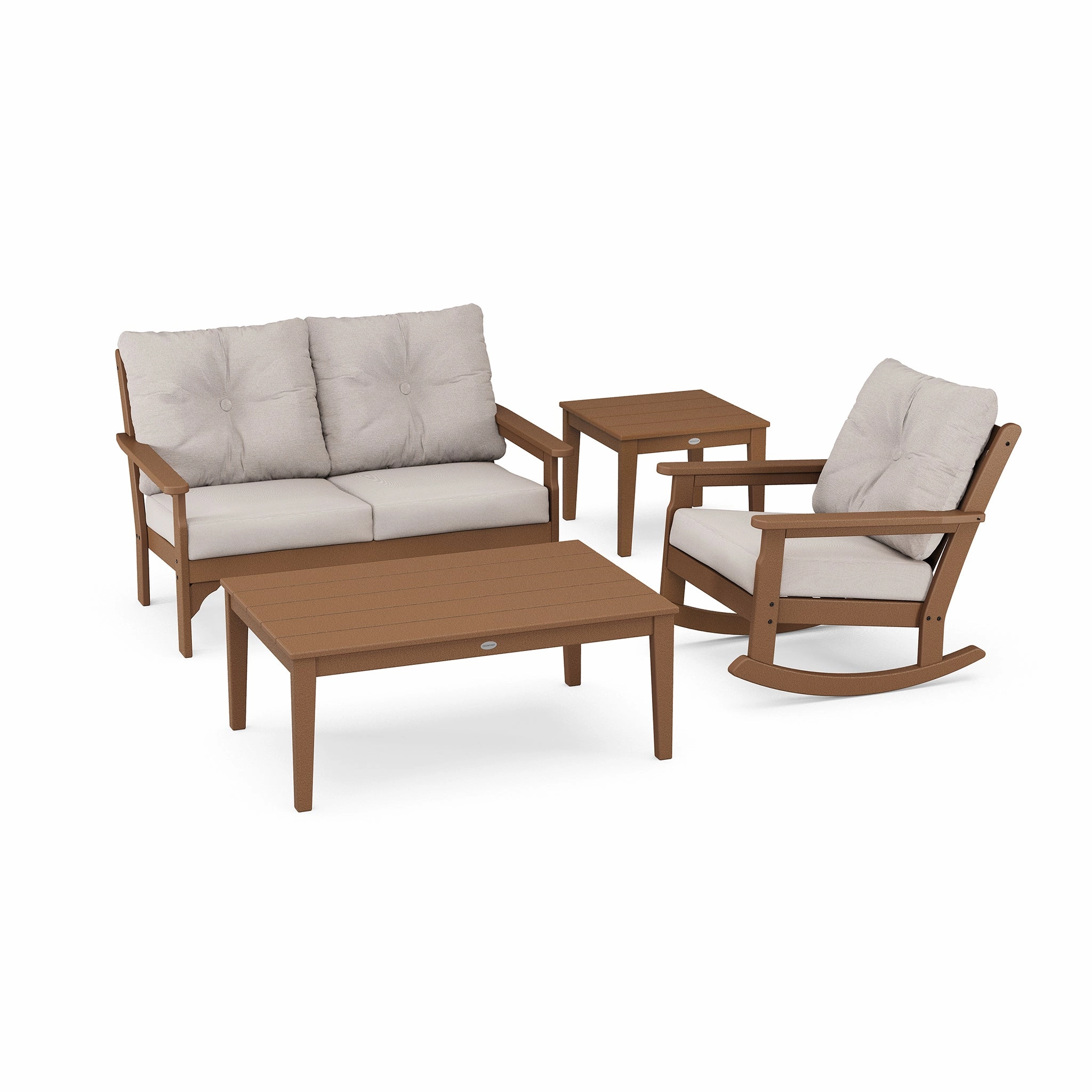 POLYWOOD Vineyard 4-Piece Deep Seating Rocker Set