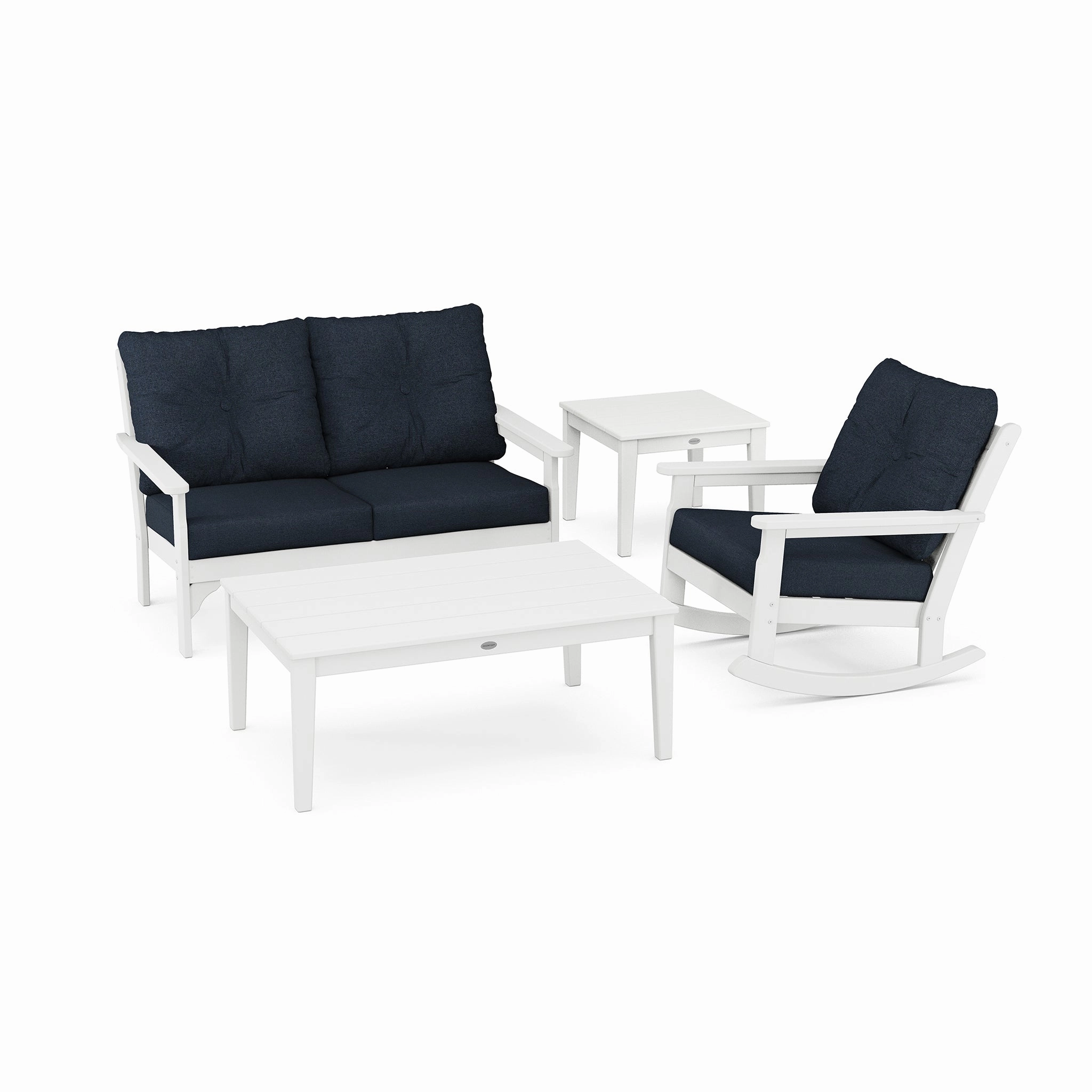 POLYWOOD Vineyard 4-Piece Deep Seating Rocker Set