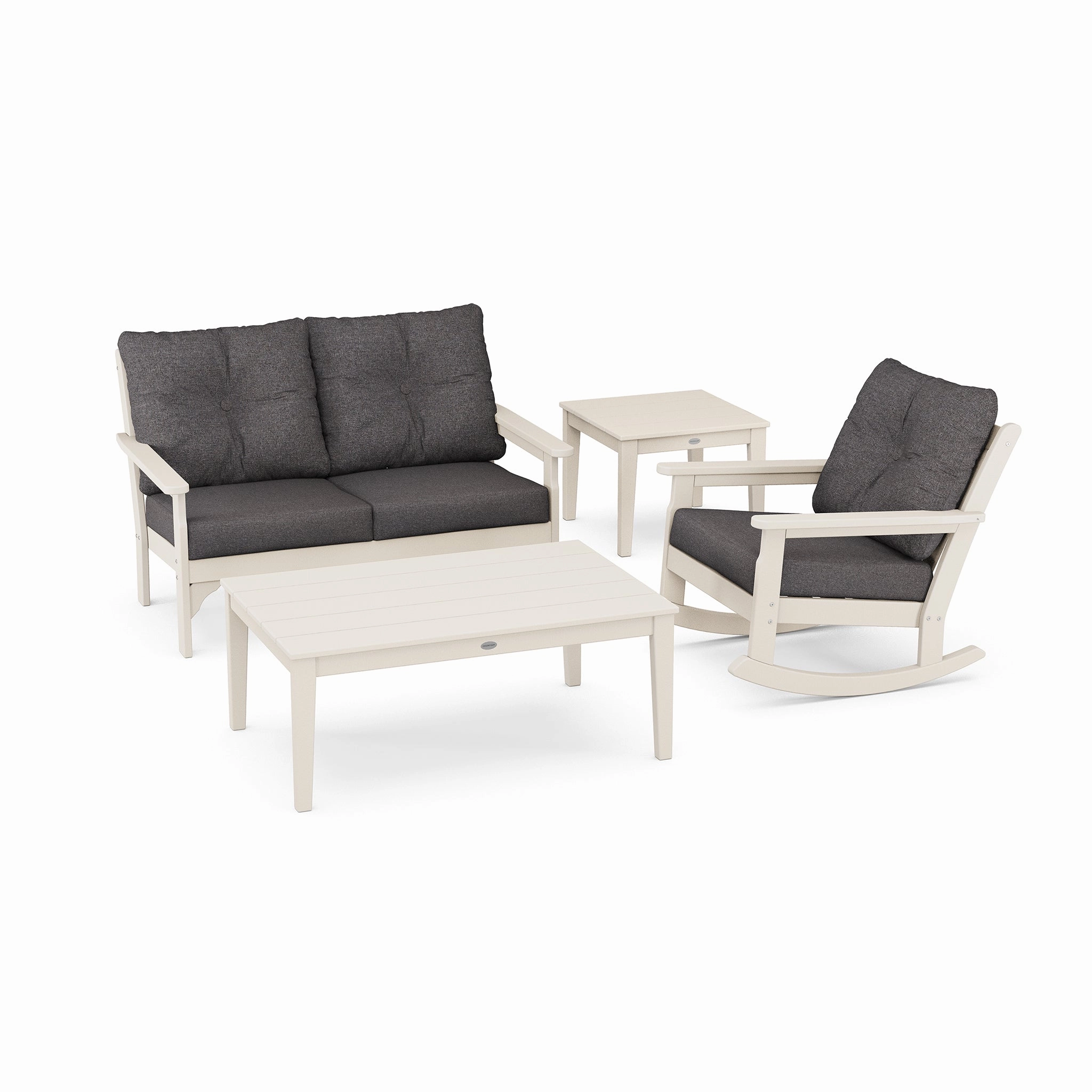 POLYWOOD Vineyard 4-Piece Deep Seating Rocker Set