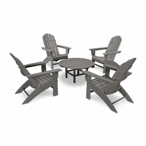 POLYWOOD Vineyard 5-Piece Oversized Adirondack SetAdirondack chair set with side table