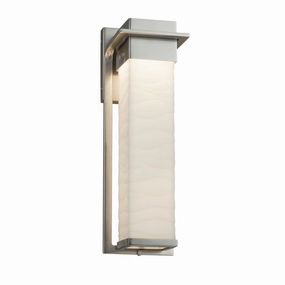 Porcelina LED Outdoor Wall Sconce Brushed NickelOutdoor wall sconces with motion sensor
