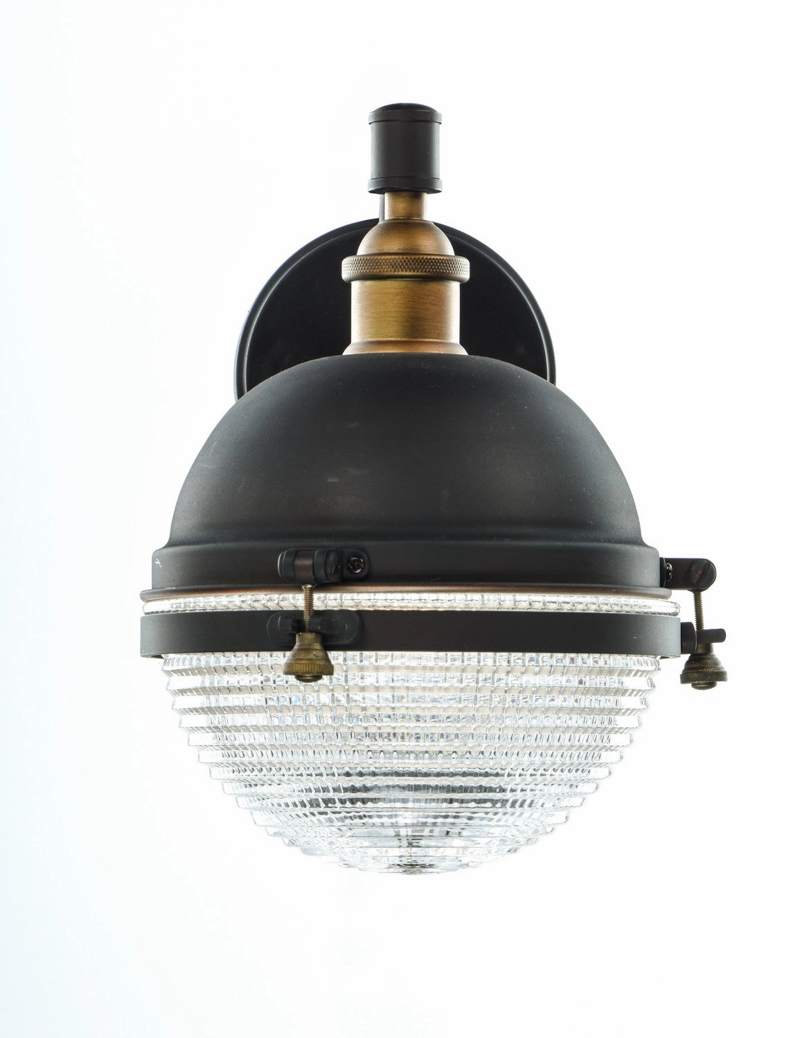 Portside One Light Outdoor Wall Lantern Oil Rubbed Bronze / Antique Brass