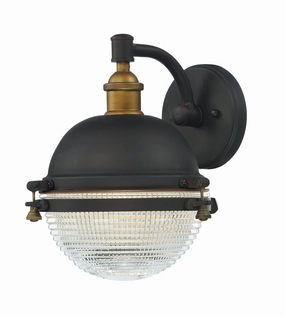 Portside One Light Outdoor Wall Lantern Oil Rubbed Bronze / Antique BrassOutdoor wall sconces with motion sensor