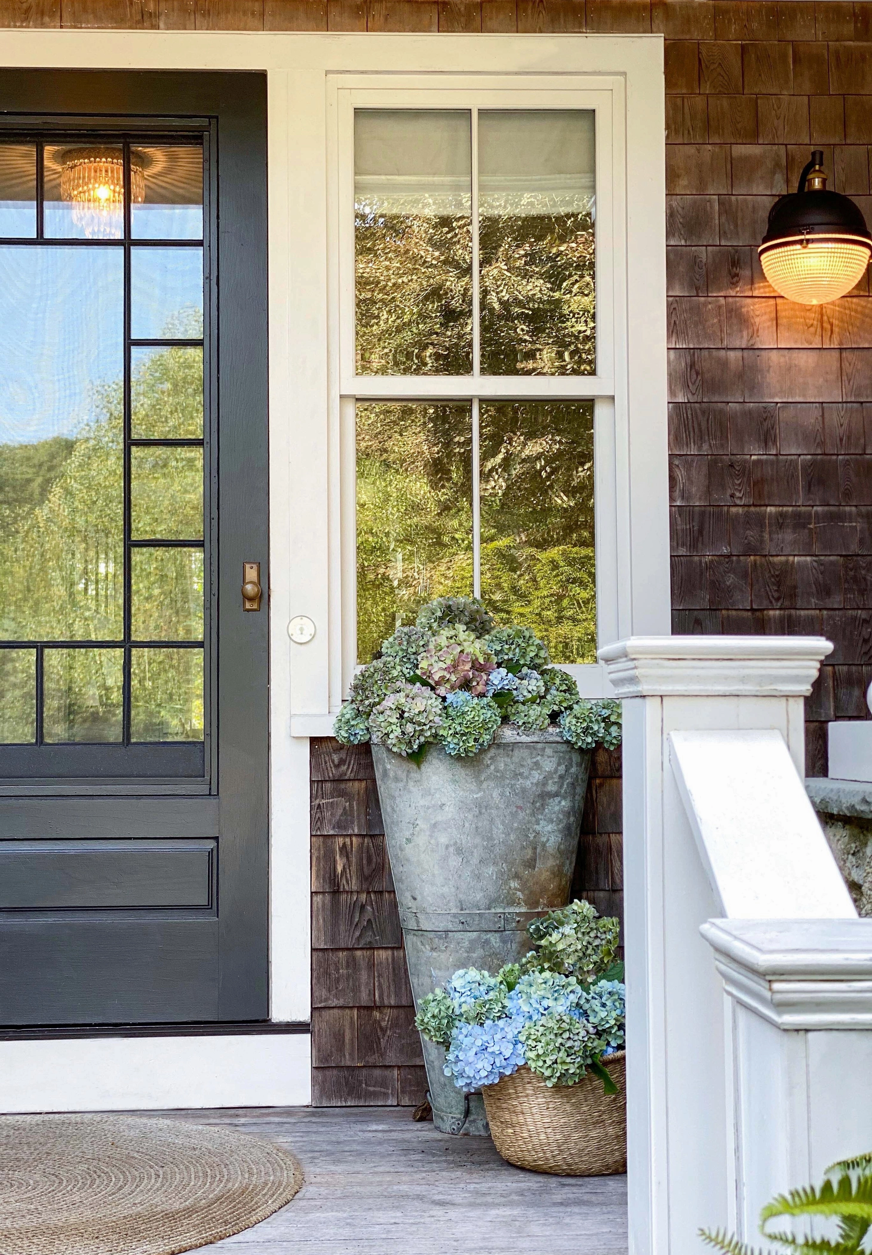 Portside One Light Outdoor Wall Lantern Oil Rubbed Bronze / Antique Brass