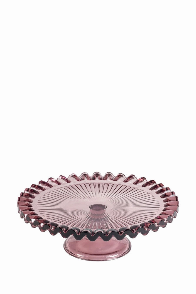 Pretty Pink Glass Cakestand