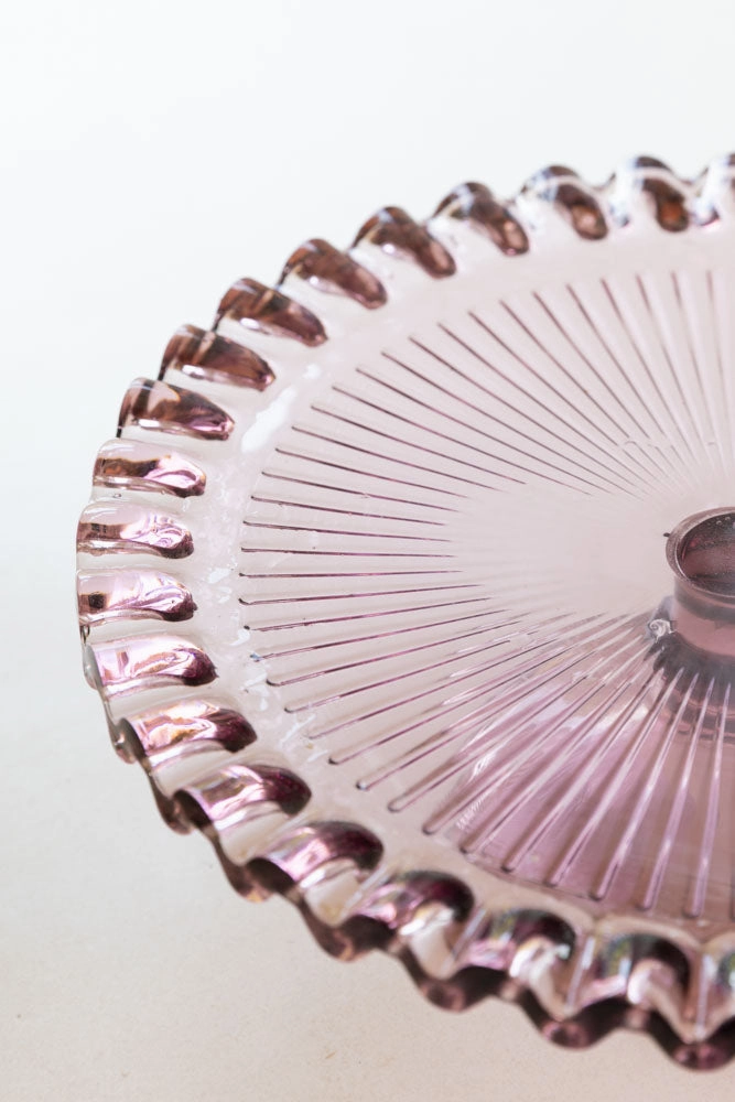 Pretty Pink Glass Cakestand