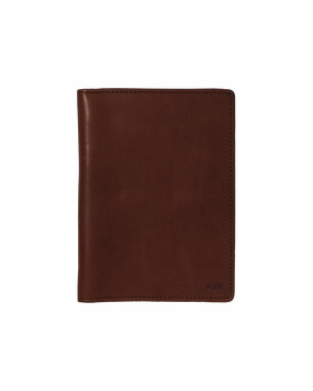 Clearance Blowout Stitch & Hide Leather Atlas Passport Holder Travel Wallet - Classic Collection - Mocha Brown