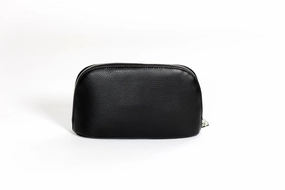 Hot Deal Alert Hoopla Leather Make-Up Bag Black