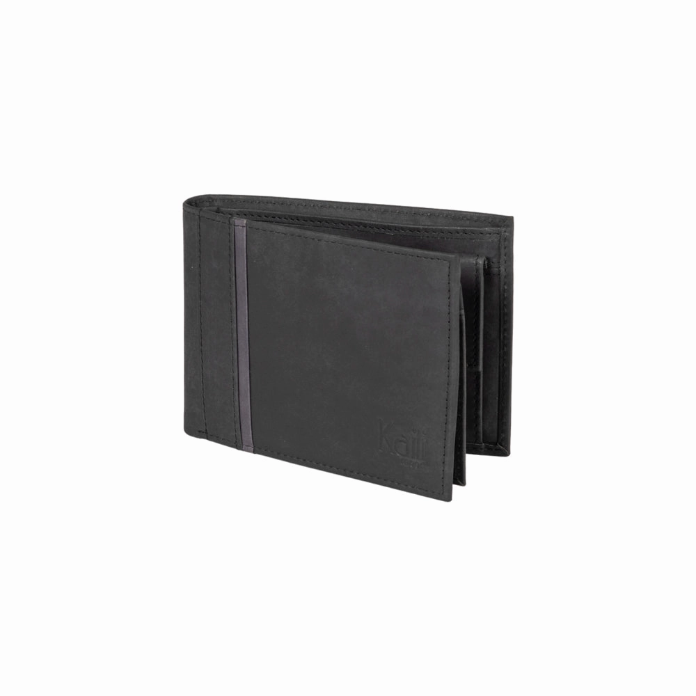 Kaili Mood Leather Men'S Bifold Wallet Black Dont Miss This Offer