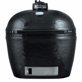 Primo Oval XL 400 Ceramic Charcoal Grill PGCXLH (Grill ONLY) stainless steel BBQ grill with side table