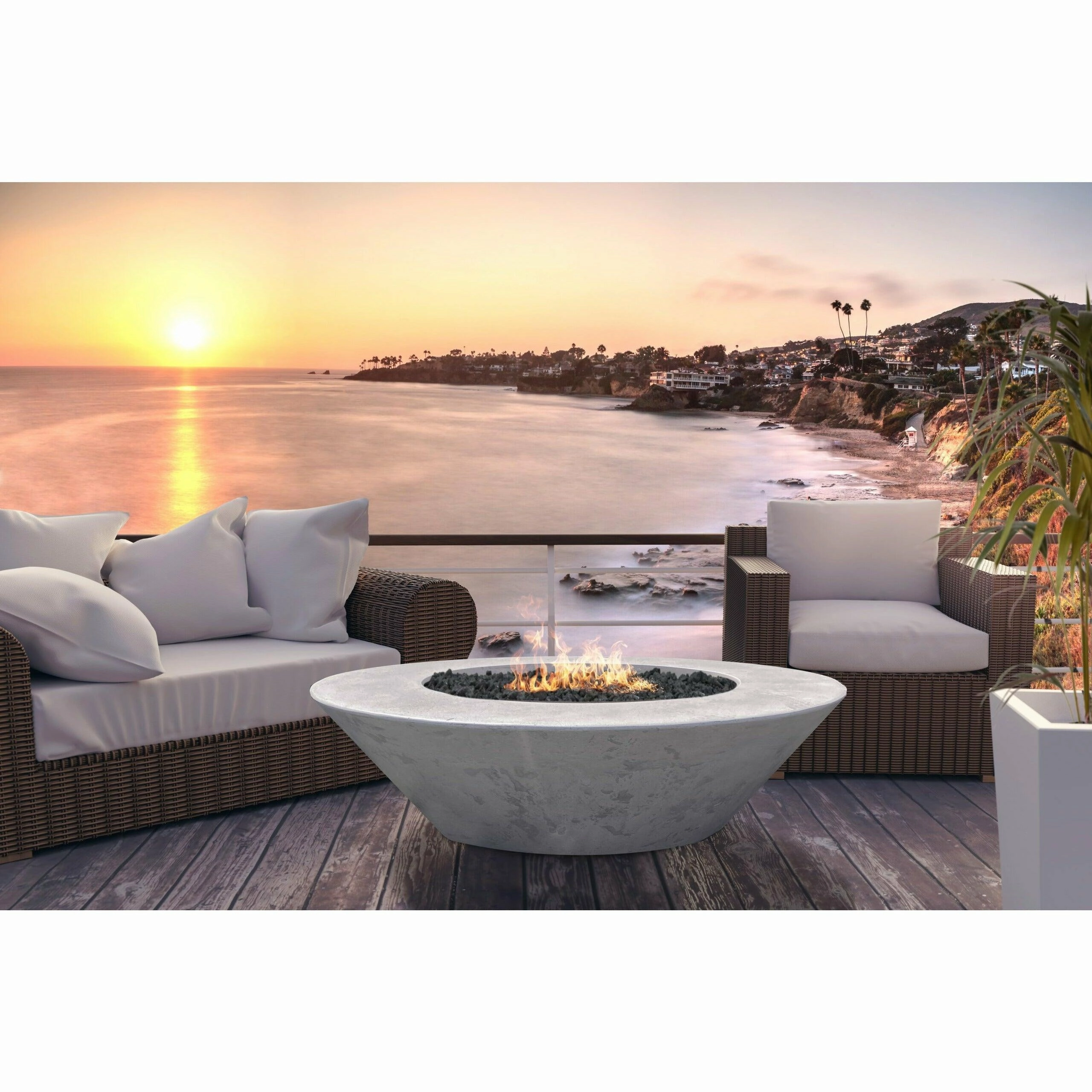 Prism Hardscapes - Embarcadero 60" Round Concrete Fire Bowl