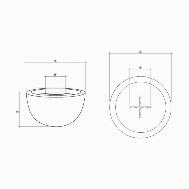 Prism Hardscapes - Moderno Series 3 Round Concrete Fire Bowl
