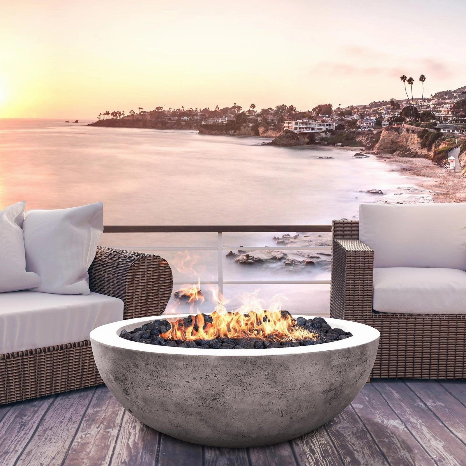Prism Hardscapes - Moderno Series 4 Round Concrete Fire Bowl