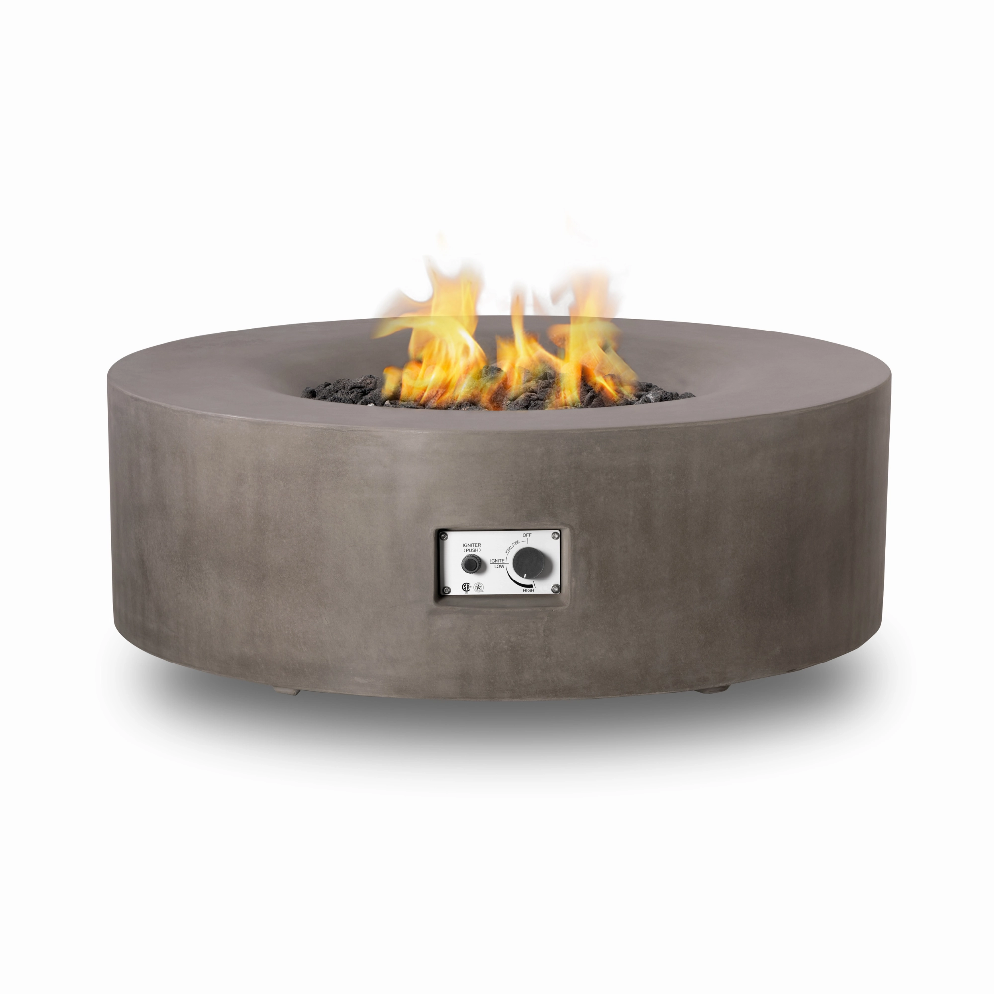 PyroMania Fire - Avalon Round Concrete Fire Pit Table