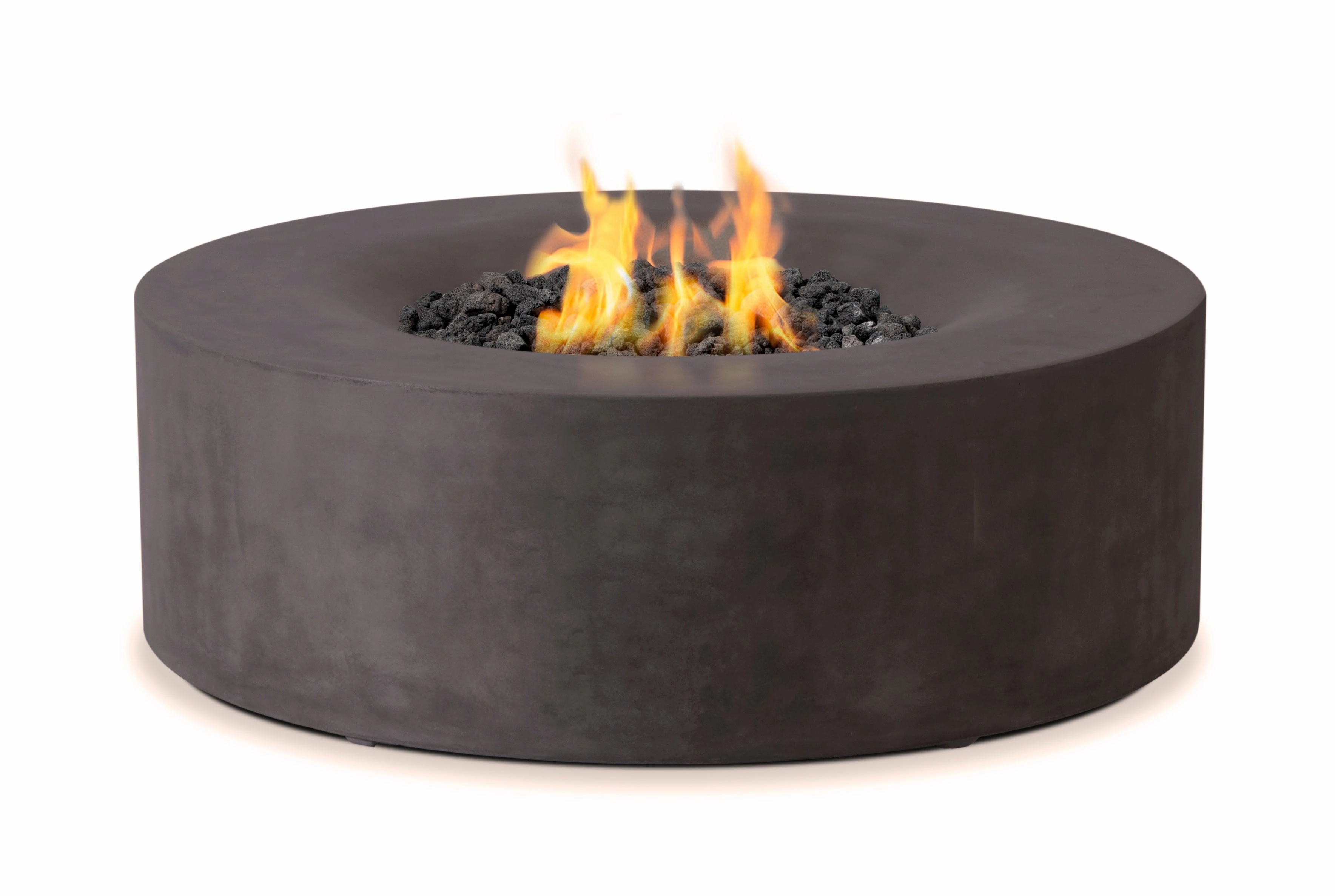 PyroMania Fire - Avalon Round Concrete Fire Pit Tableportable outdoor fire pit with lid