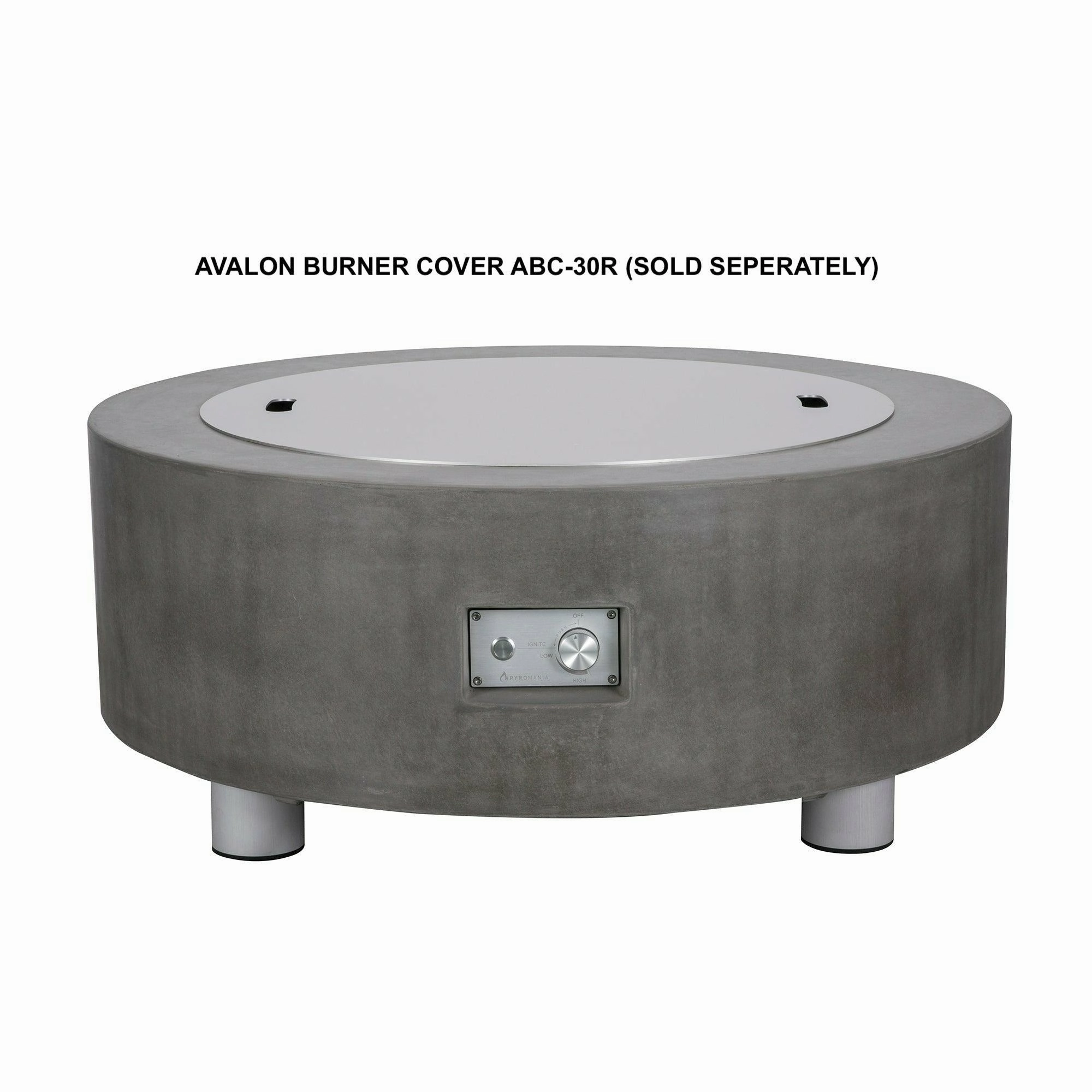 PyroMania Fire - Avalon Round Concrete Fire Pit Table