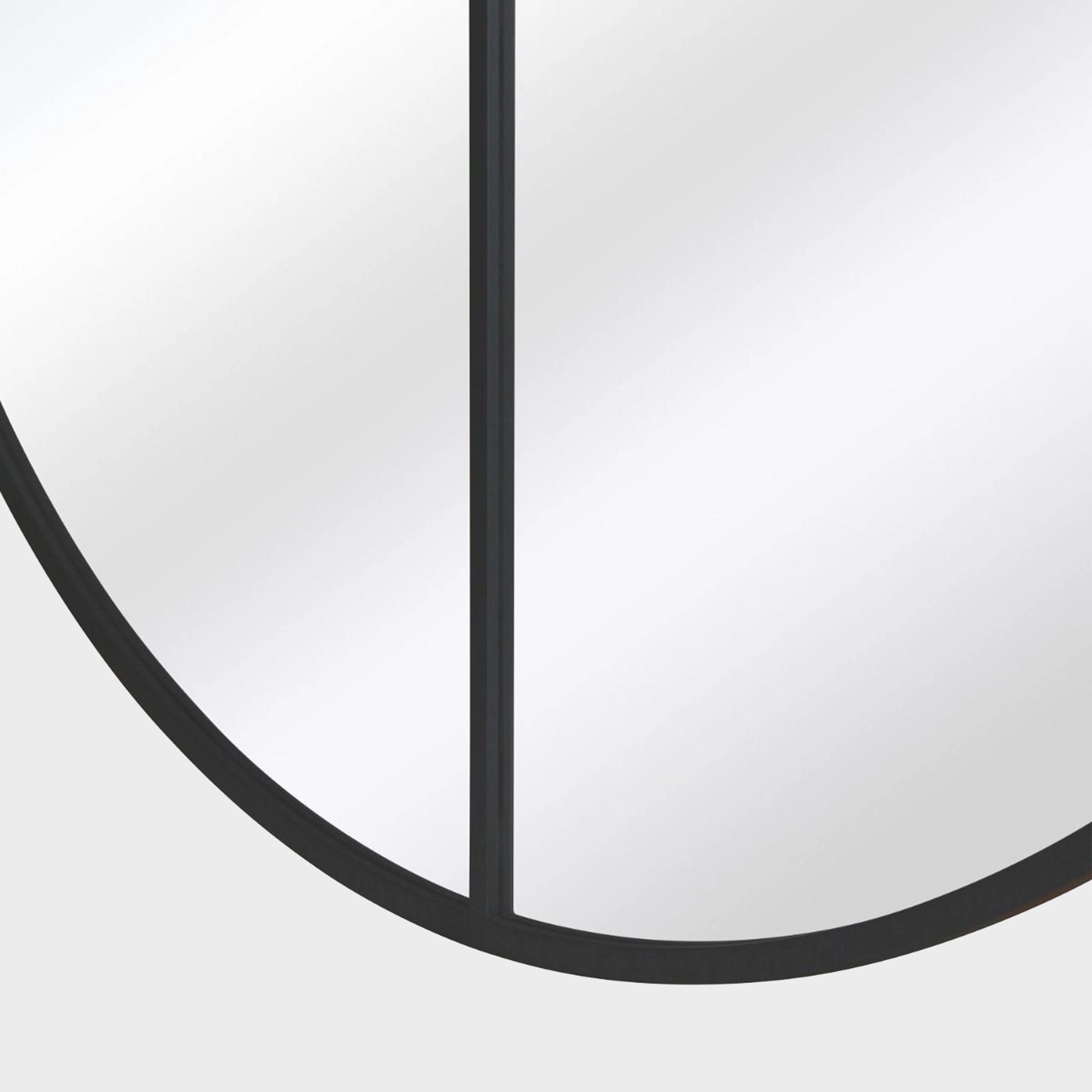 Quartet - Black Round Wall Mirror