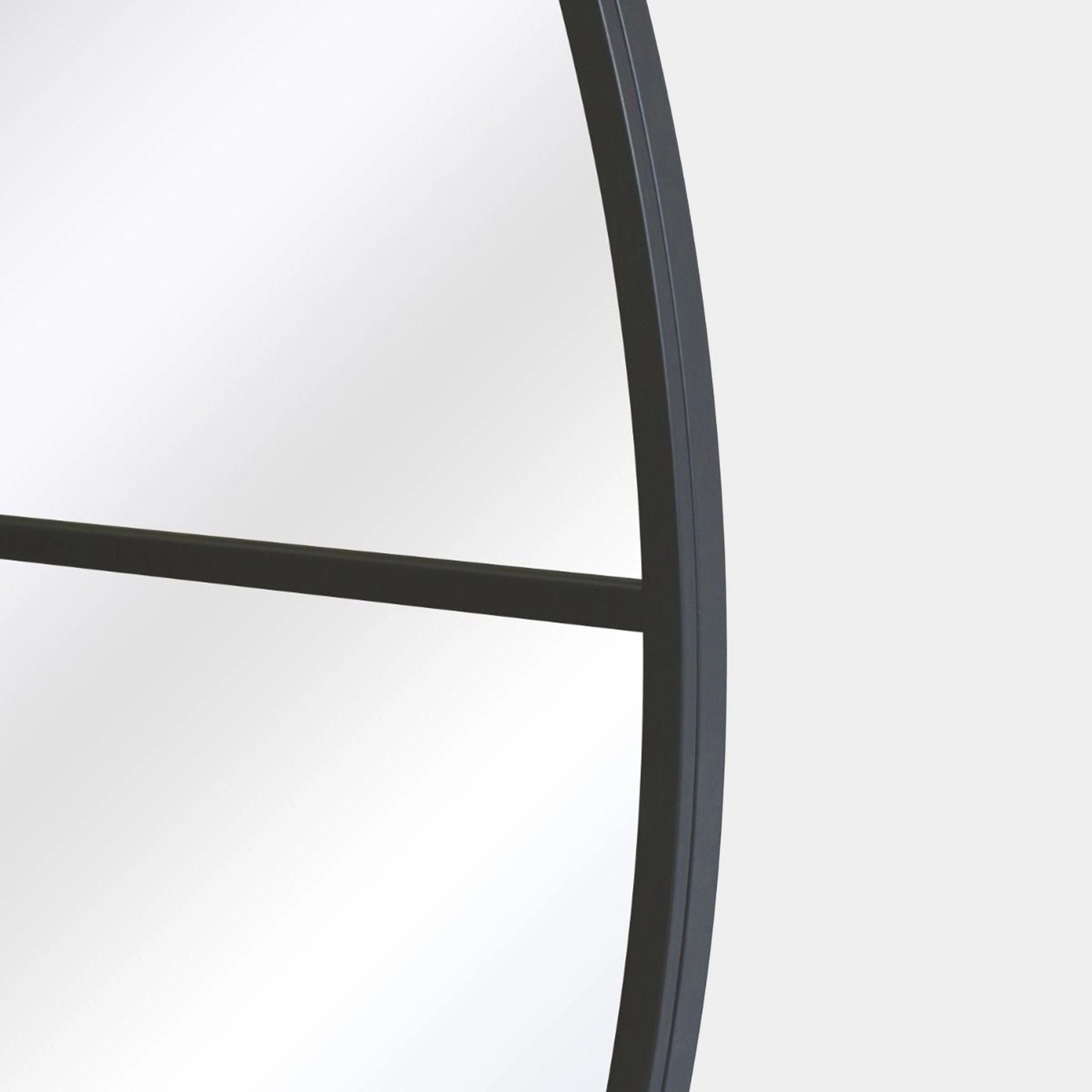 Quartet - Black Round Wall Mirror