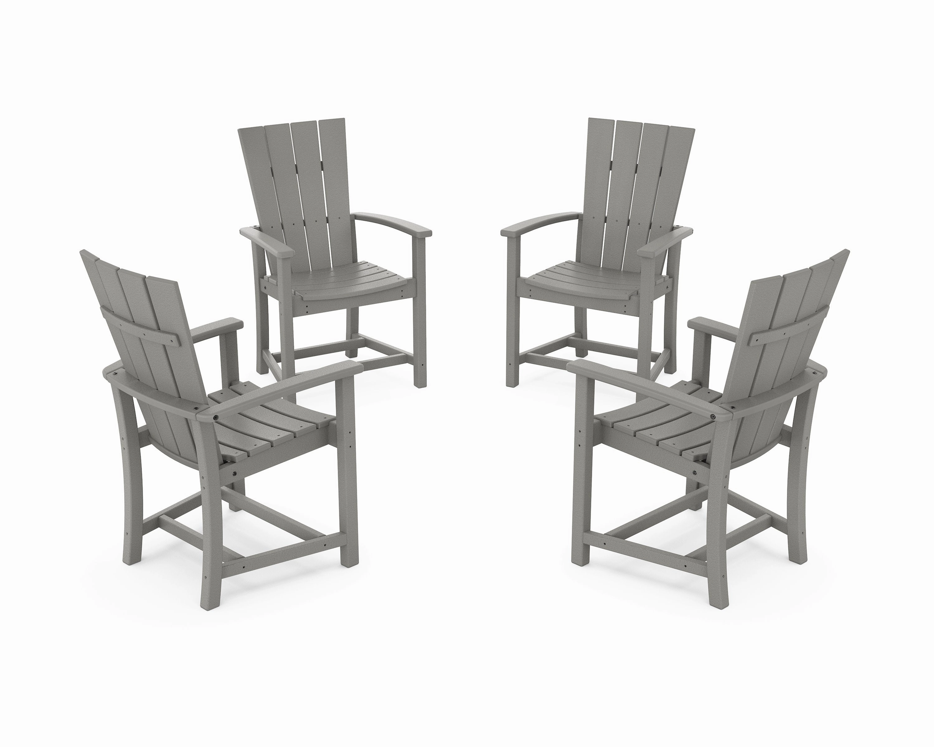 Quattro 4-Piece Upright Adirondack Conversation Setoutdoor patio dining furniture set