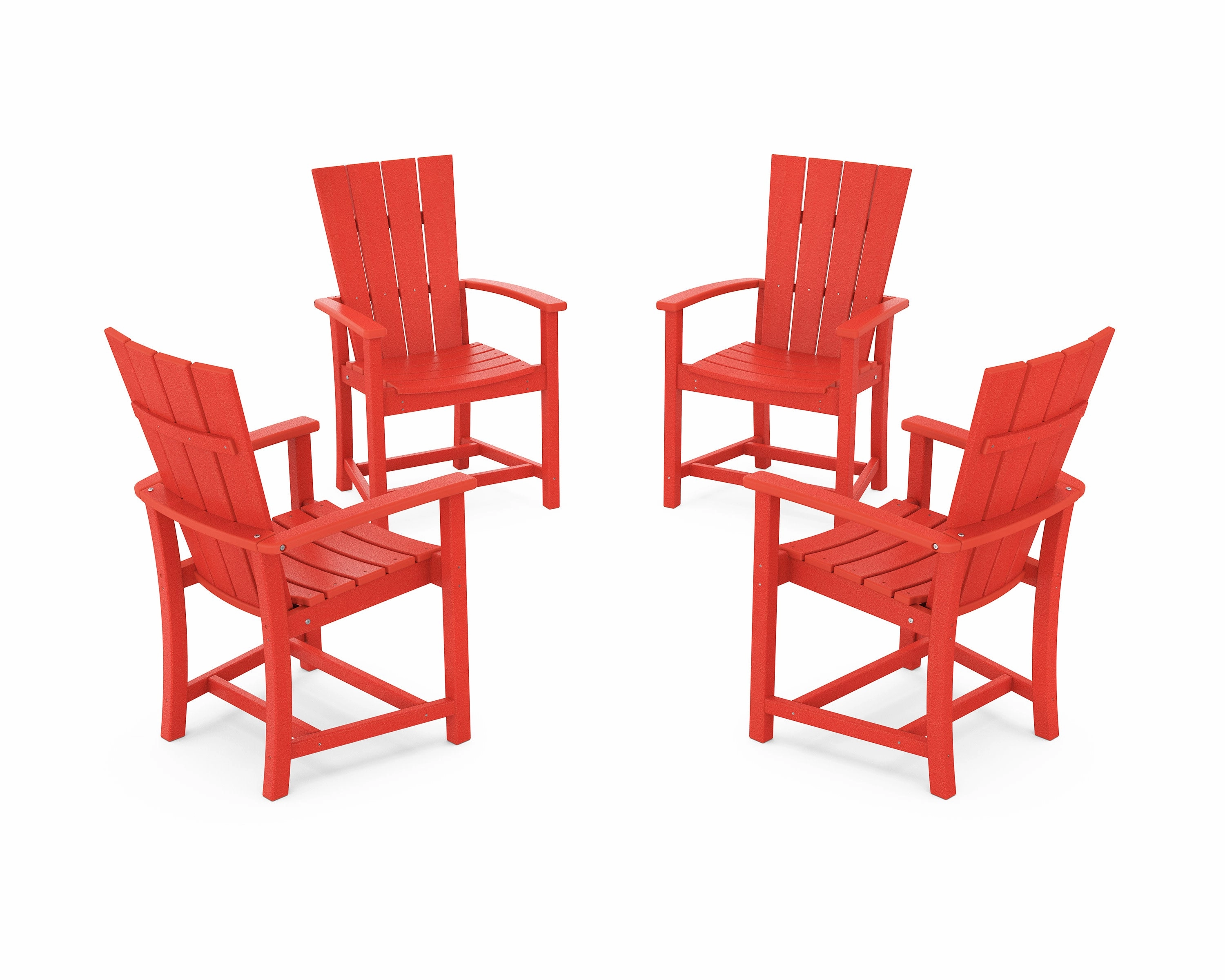 Quattro 4-Piece Upright Adirondack Conversation Set