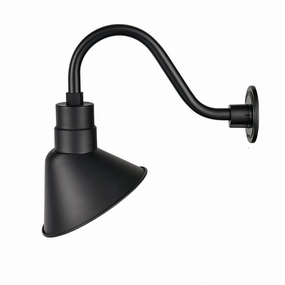 R Series LED Angle Shade Satin BlackOutdoor wall sconces with motion sensor