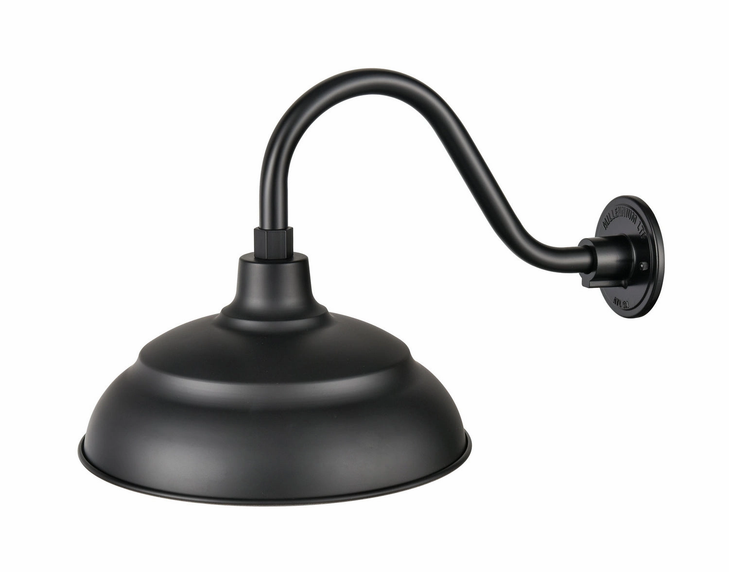 R Series LED Warehouse Shade Satin BlackOutdoor wall sconces with motion sensor