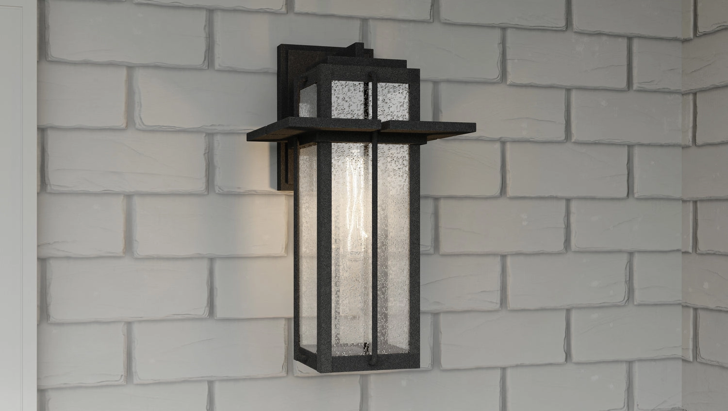 Randall One Light Outdoor Wall Mount Mottled Black