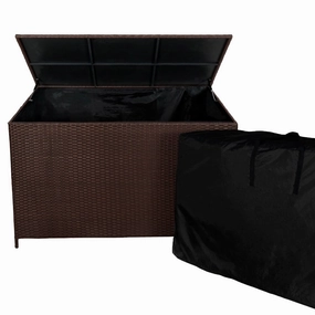 Rattan Cushion Storage Box 582L - Brownoutdoor patio furniture set