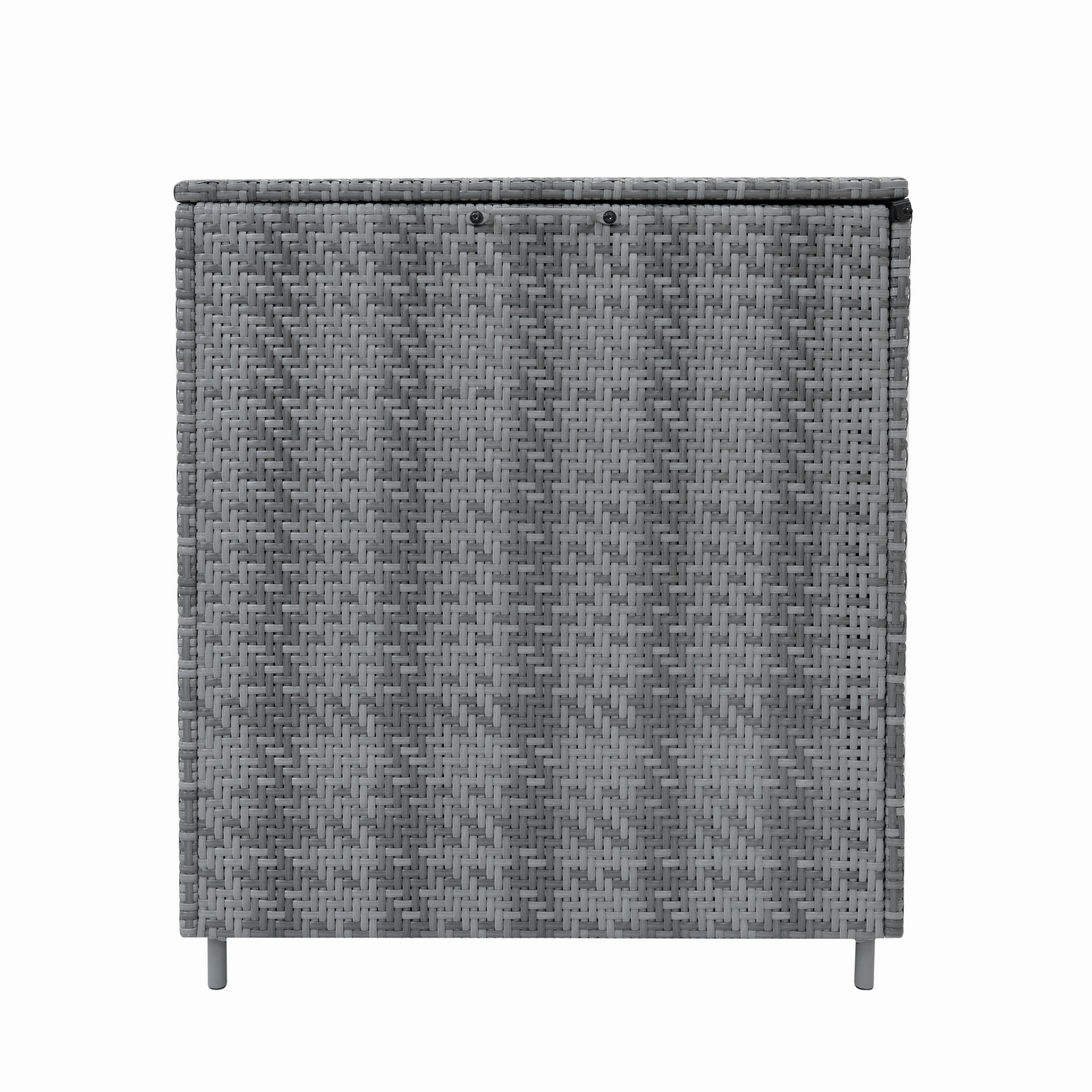 Rattan Cushion Storage Box 700L - Grey