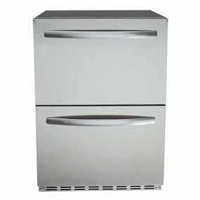 RCS 24-Inch 5.3 Cu. Ft. Outdoor Rated Dual Drawer Refrigerator REFR4 outdoor beverage cooler with wheels