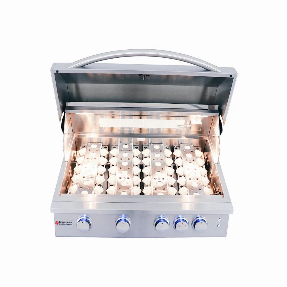 RCS Premier 32" Built-in Grill with LED Lights RJC32AL