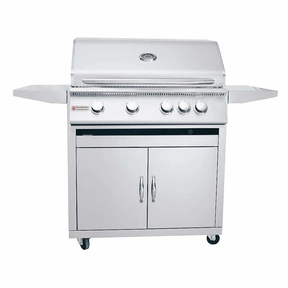RCS Premier 32" Freestanding Grill RJC32A CK large capacity charcoal BBQ grills