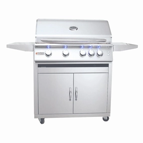 RCS Premier 32" L Freestanding Grill with LED Lights RJC32AL CK large capacity charcoal BBQ grills