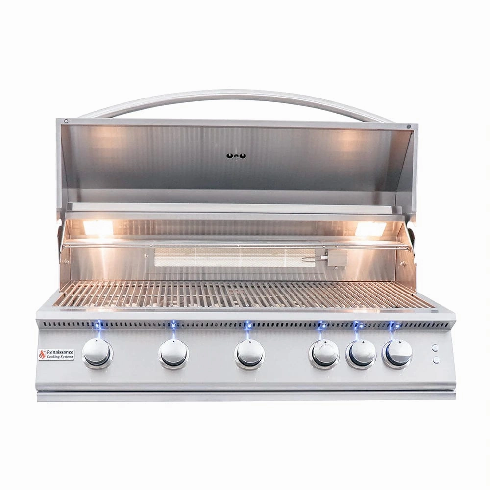 RCS Premier 40" L Freestanding Grill with LED Lights RJC40AL CK