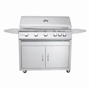 RCS Premier 40" L Freestanding Grill with LED Lights RJC40AL CK large capacity charcoal BBQ grills