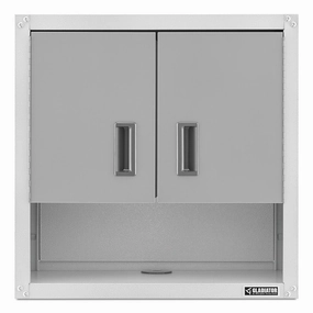 Ready-to-assemble 3/4 Door Wall Gearbox - Gray Slate Storage Solution large capacity outdoor storage box