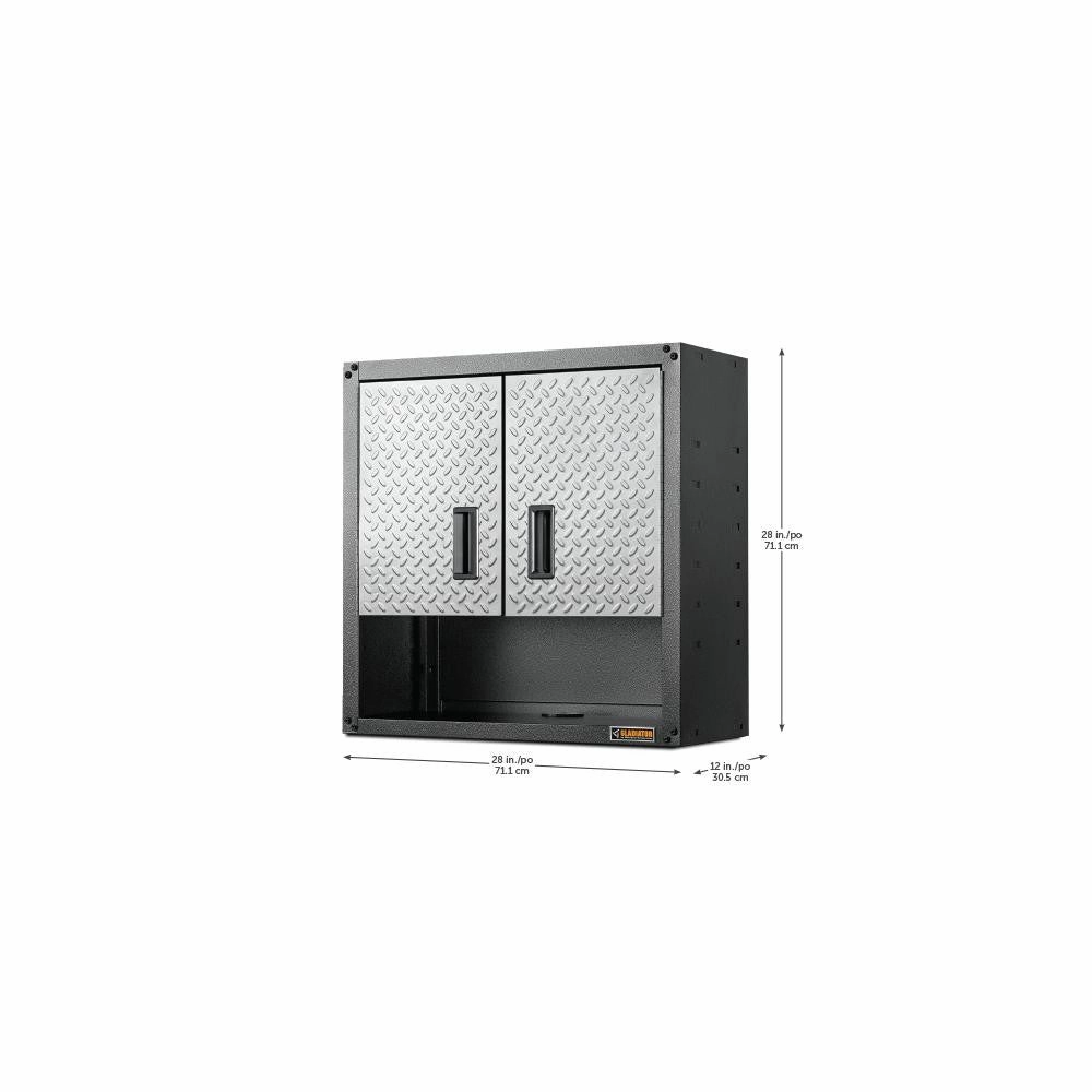 Ready-to-assemble 3/4 Door Wall Gearbox - Silver Tread Storage Solution