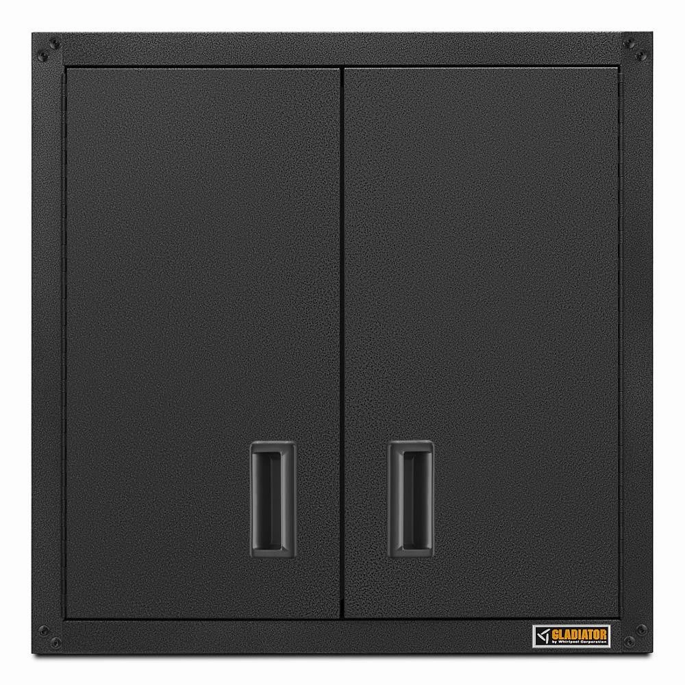 Ready-to-assemble Full-door Wall Gearbox - Hammered Granite Storage Solution large capacity outdoor storage box