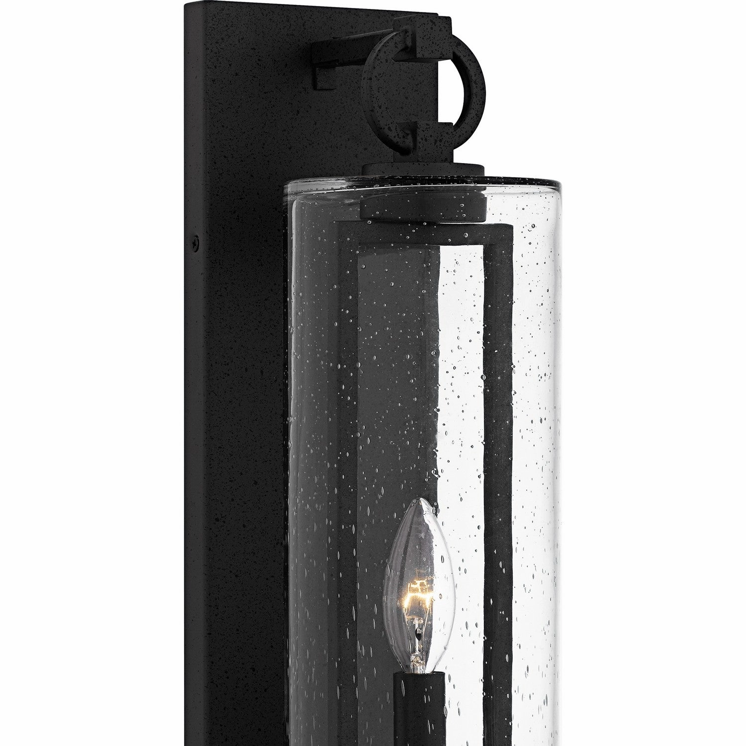 Redan One Light Outdoor Wall Lantern Stone Black