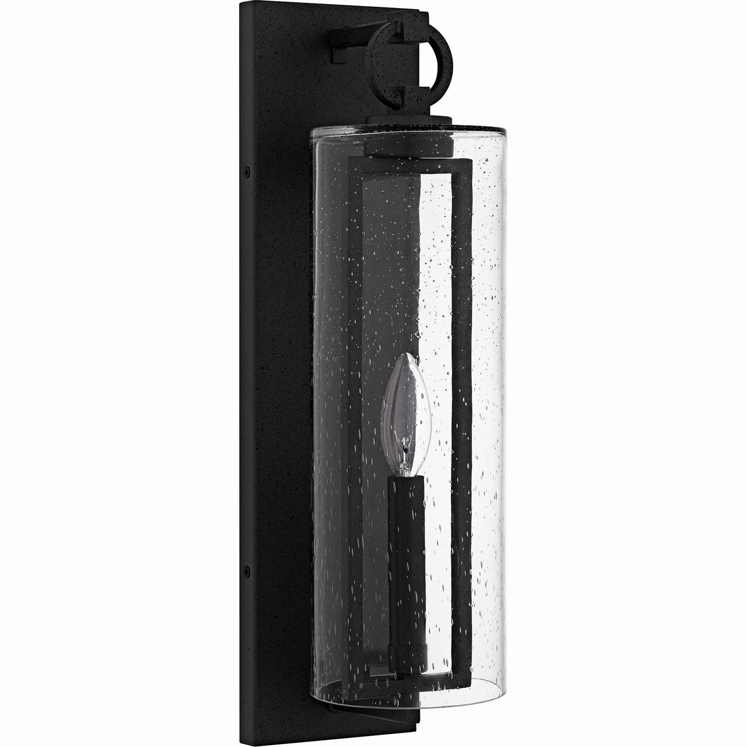 Redan One Light Outdoor Wall Lantern Stone Black