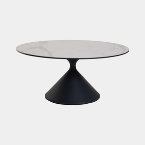 Redondo - 90cm Coffee Table With Matte White Ceramic Topoutdoor coffee table for patio or lounge
