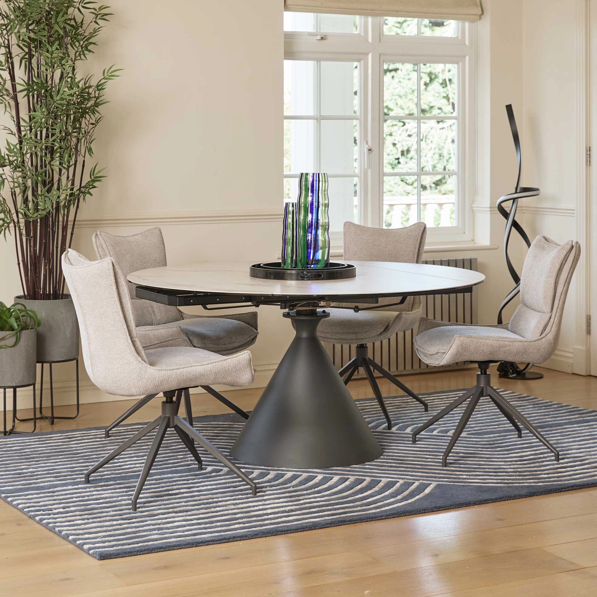 Redondo - 90cm Coffee Table With Matte White Ceramic Top