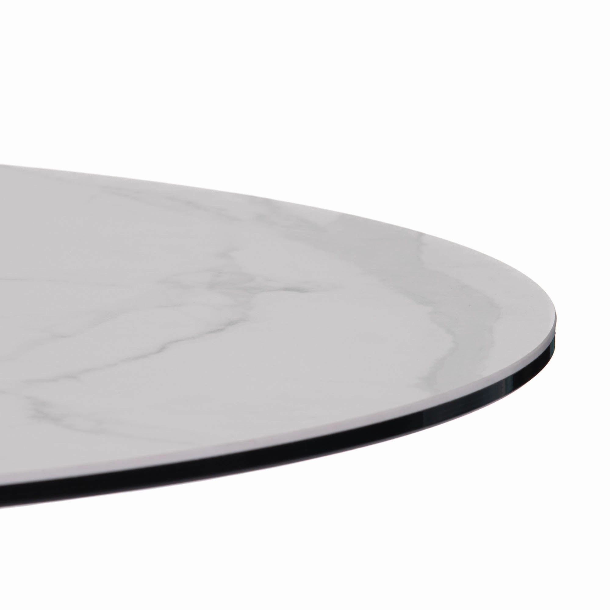 Redondo - 90cm Coffee Table With Matte White Ceramic Top