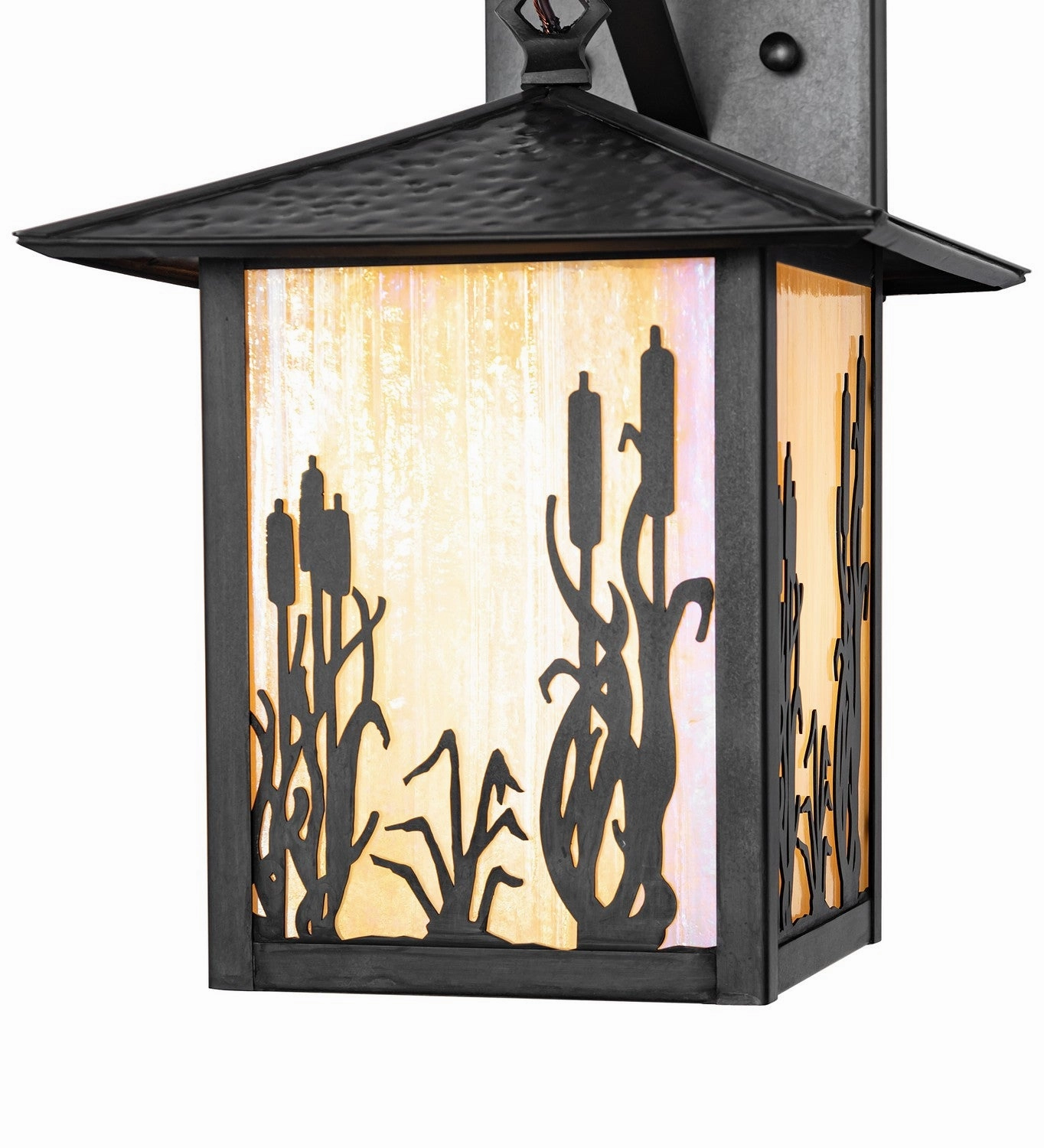 Reeds & Cattails One Light Wall Sconce Black Patina