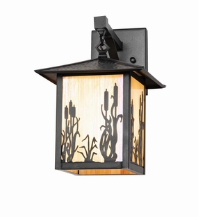 Reeds & Cattails One Light Wall Sconce Black PatinaOutdoor wall sconces with motion sensor