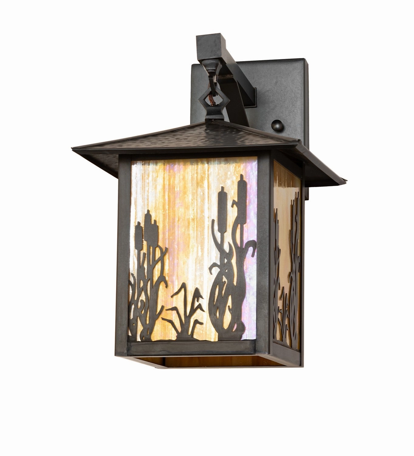 Reeds & Cattails One Light Wall Sconce Black Patina