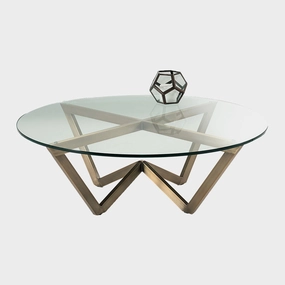 Reflex - Coffee Table In Tempered Glass & Stainless Steel Bronzed Frameoutdoor coffee table for patio or lounge