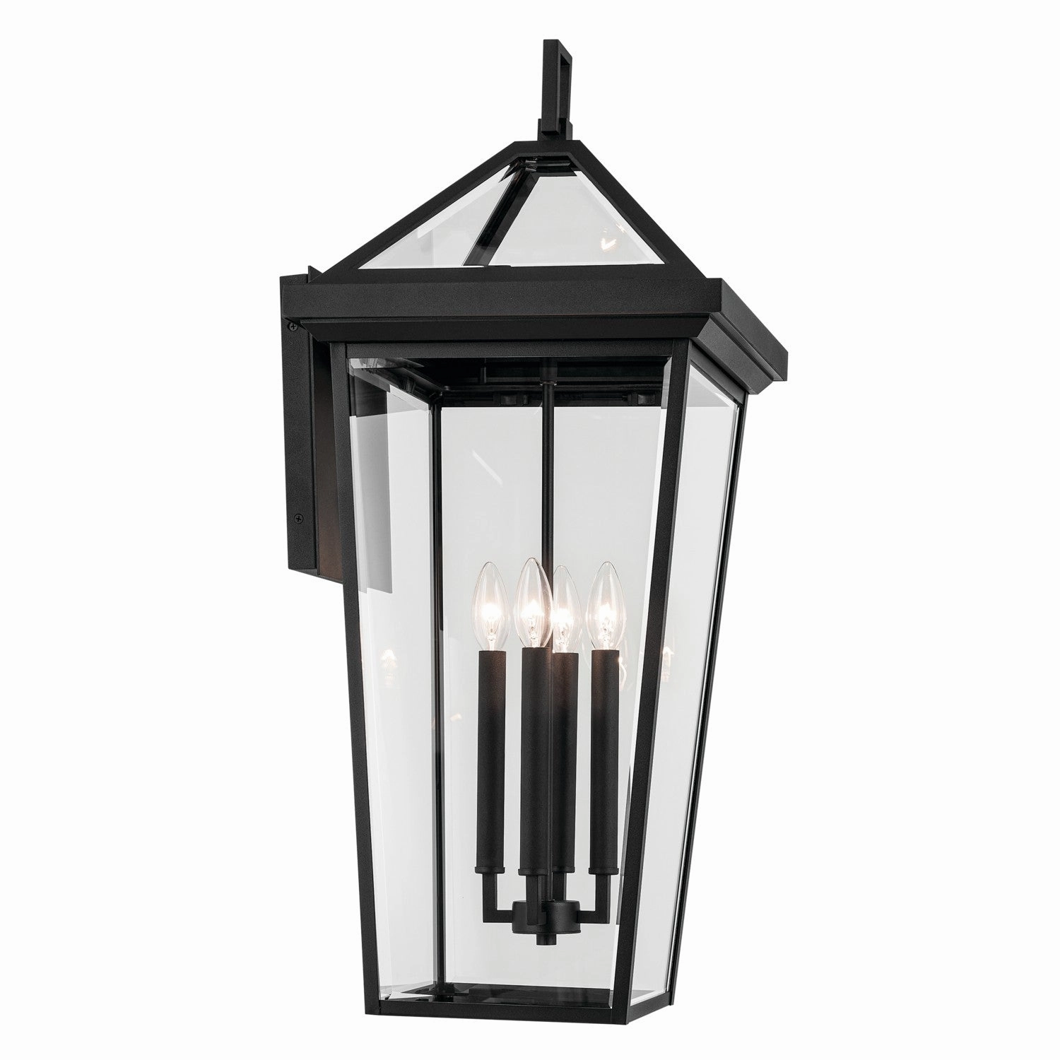 Regence Four Light Outdoor Wall Mount Textured Black